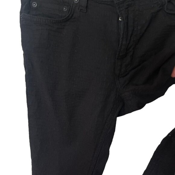 AllSaints Mast Skinny Jeans Croc Black Women’s Size 26 Low Rise Stretch Denim - Picture 10 of 13